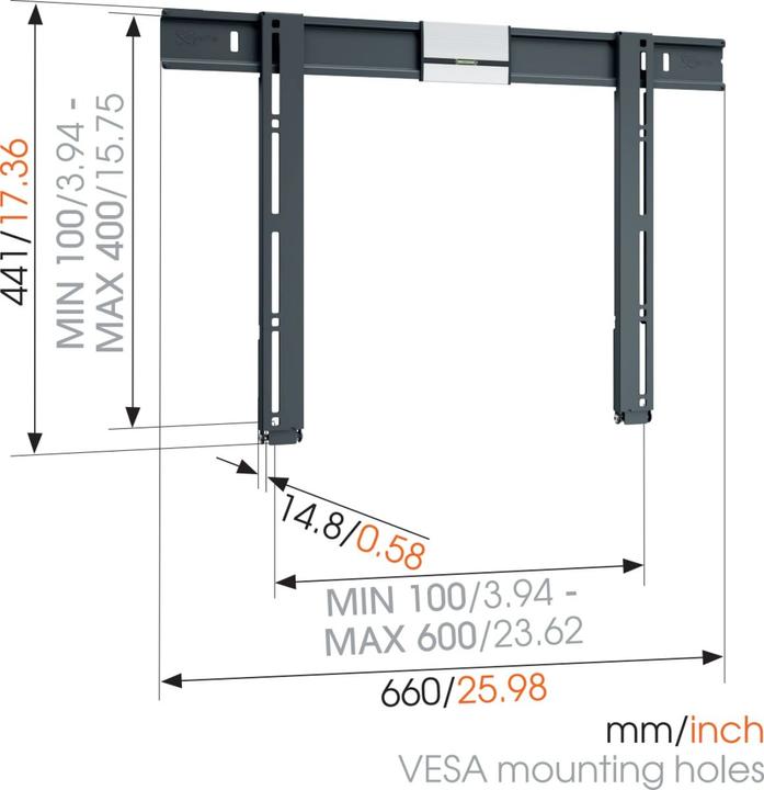 Produktbild Vogels Thin 515 (Wand, 65", 25 kg)