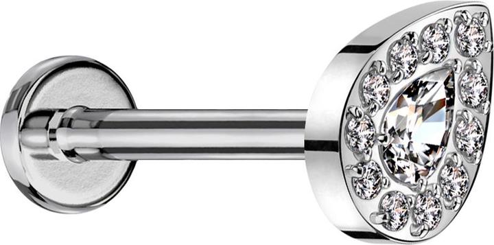 Produktbild Star Piercing Micro Labret-Stab silber mit 0.8 mm Innengewinde (ohne Messing, Titan G23)