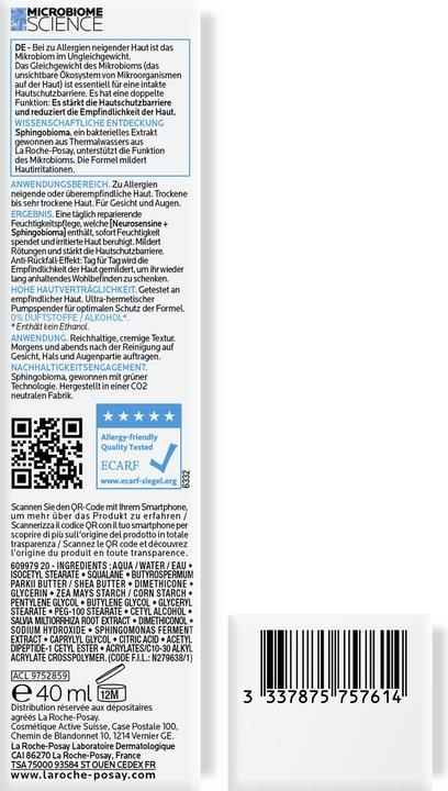 Immagine prodotto La Roche Posay Tolériane Dermallergo Crema AHA (40 ml, Crema 24h)