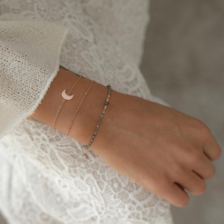 Immagine prodotto Glanzstücke München Donna Moon Argento Rosa Oro 17,0 cm Lunghezza base + 3,0 cm Estensione - 11512 (17 cm, Argento)