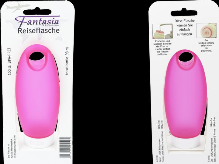 Immagine prodotto Bottiglia in silicone per 98 ml di contenuto, rosa