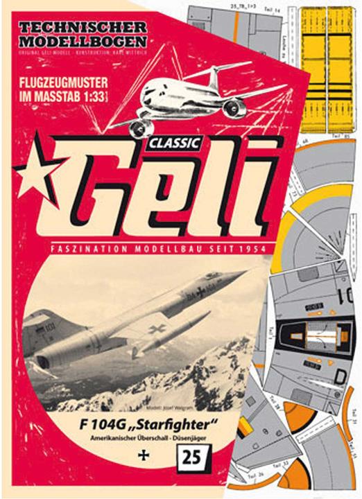 Produktbild Geli f-104g starfighter kartonmodell