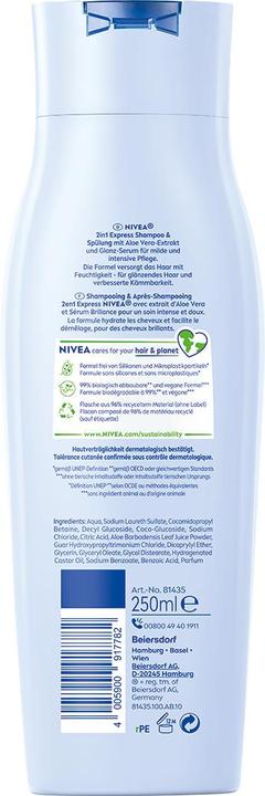 Actual product image NIVEA 2in1 Express pH-Balance (250 ml, Liquid shampoo)
