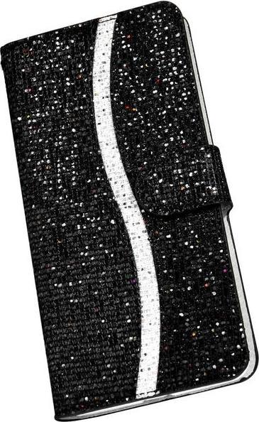 Actual product image MU Style Leather Glitter Cover with Stripes (Apple iPhone 7, Apple iPhone SE (3rd Gen), Apple iPhone 8, Apple iPhone SE (2nd Gen))