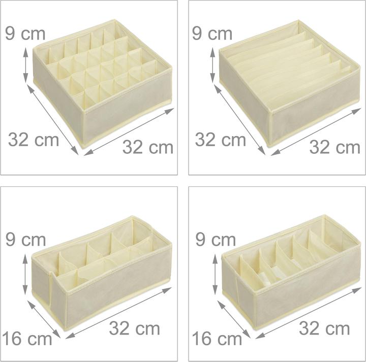 Immagine prodotto Relaxdays Organizzatore di biancheria intima (32 x 32 x 9 cm, 9.20 l)