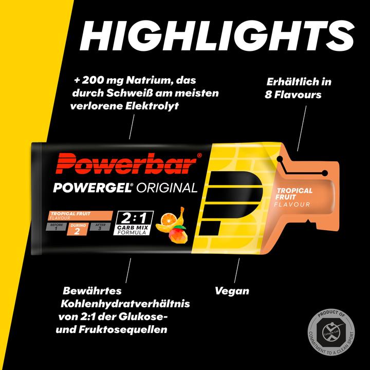 Produktbild Powerbar PowerGel Original (Tropische Frucht, 24 Stk., 984 g)