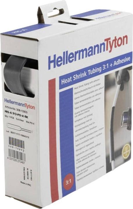 Produktbild HellermannTyton Schrumpfschlauch-Box schwarz 18 mmx6 mmx4 m (1 x)
