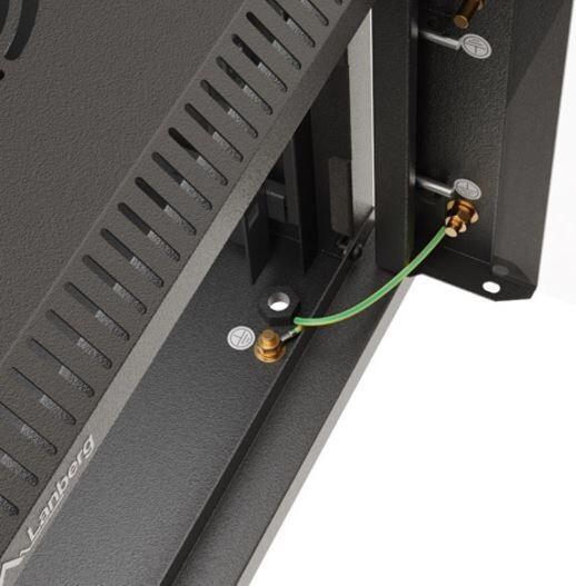 Produktbild Lanberg Szafa Instalacyjna Rack Wisząca 10 6u 300x300 Czarna Drzwi Przeszklone (Flat Pack) (6 HE, 10 Zoll Rack)