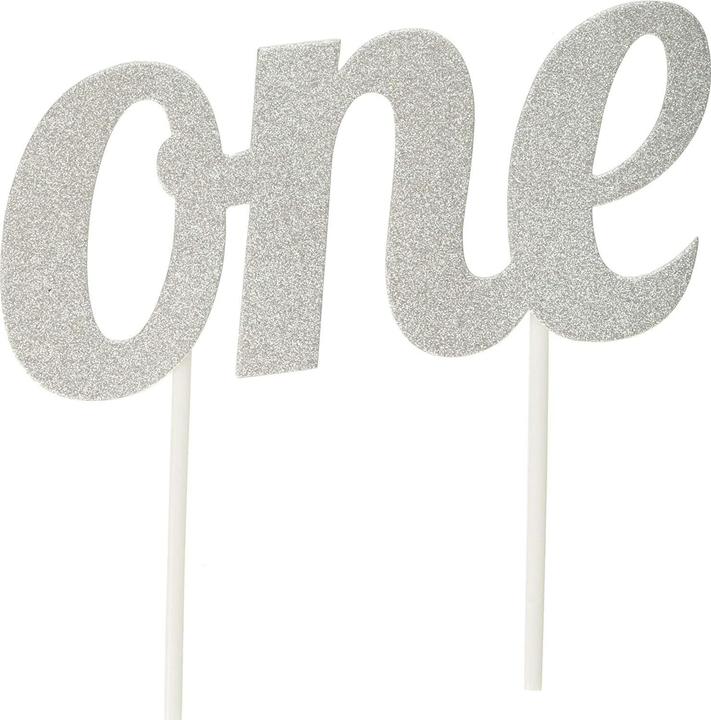 Actual product image Creative Party Glitter 1st Birthday Cake Topper