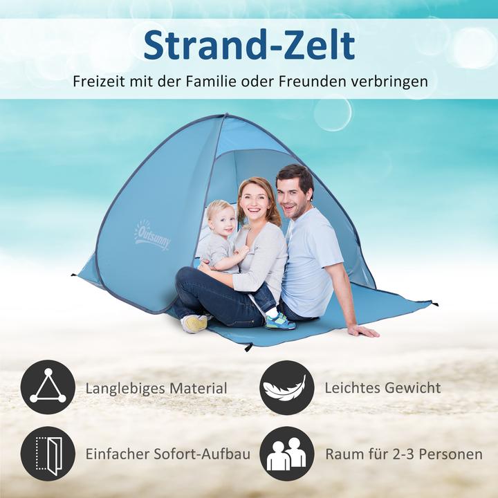 Produktbild Outsunny Pop-Up Zelt für 2 Personen (Wurfzelt, 0.80 kg, 2 Personen)