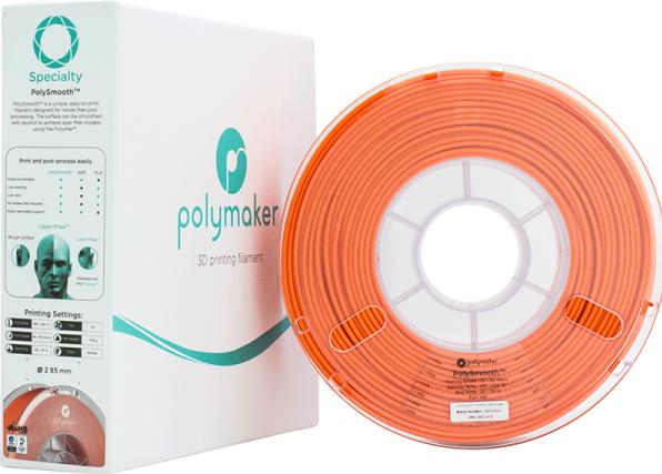 Actual product image Polymaker PolySmooth - Orange - 1.75mm (PVB, 1.75 mm, 750 g, Orange)