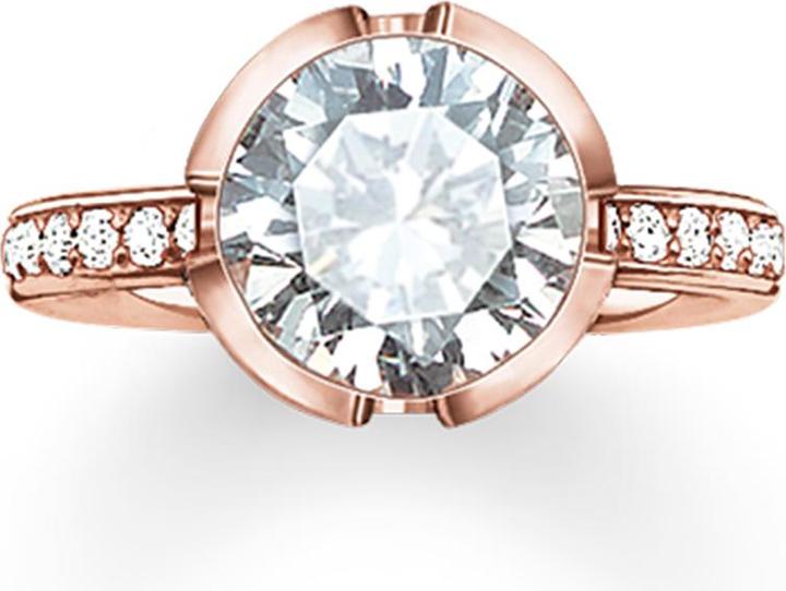 Thomas Sabo Ring Zirkonia rosè vergoldet TR2037-416-14