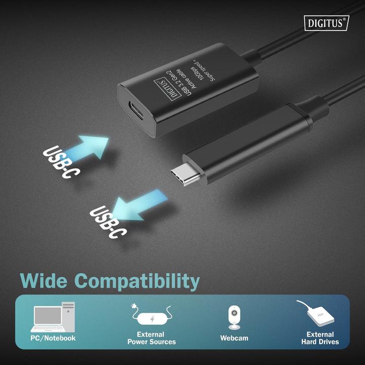 Produktbild Digitus USB C – USB C (5 m, USB 3.2 Gen 2, 5 W)