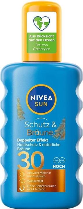 NIVEA Schutz & Bräune Sonnnenspray LSF 30 (Sonnenspray, SPF 30, 200 ml)