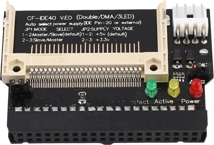 Image du produit PowerGuard Adaptateur CF vers IDE 40 broches pour disques durs IDE sur cartes mères