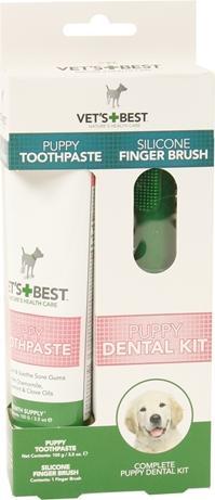 Vet's Best Puppy Tandpasta Met Vingerborstel Kit (Dog)