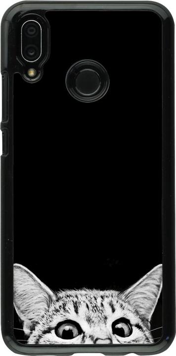 Actual product image PhoneLook Coque Cat Looking Up Black (Huawei P20 Lite)