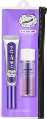 Actual product image Holika Holika Lash Correcting Mascara 02 Define Volume 0.30 fl. oz. + CLEAN UP Lip & Eye Remover 1.01 fl. oz. Blac (Black)