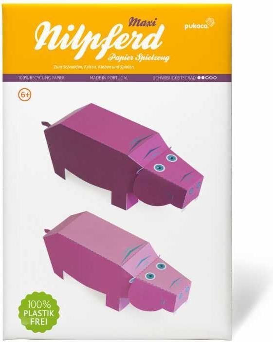 Pukaca Paper toys. Maxi Hippos