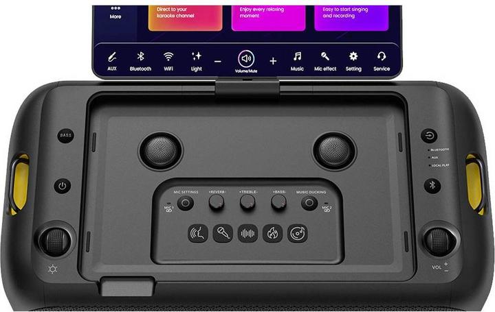 Actual product image Ikarao Karaoke box Break X1 13" screen 2 microphones, 800W
