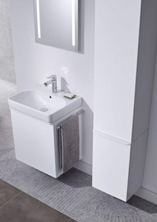 Produktbild Geberit Handwaschbecken Smyle Square asymetrisch 50 cm wei 500256011 (410 mm, 500 mm)