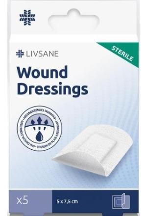 Actual product image Livsane Sterile Wound Dressings (5 x)