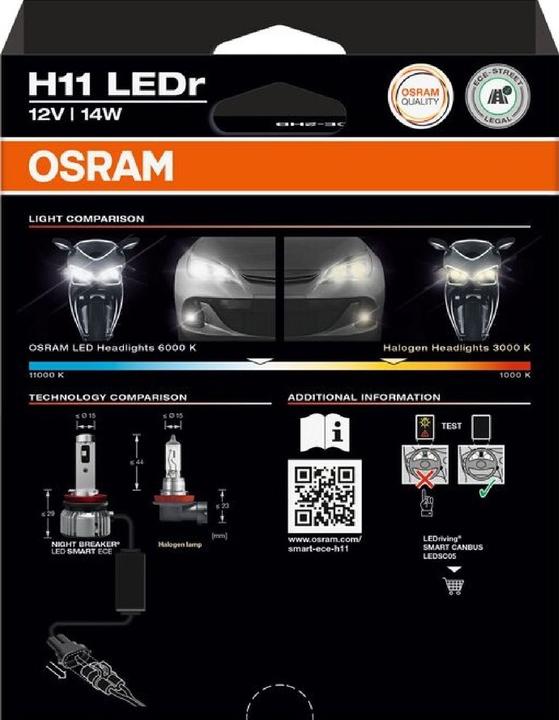 Actual product image Osram Smart ECE with Night Breaker (H11)