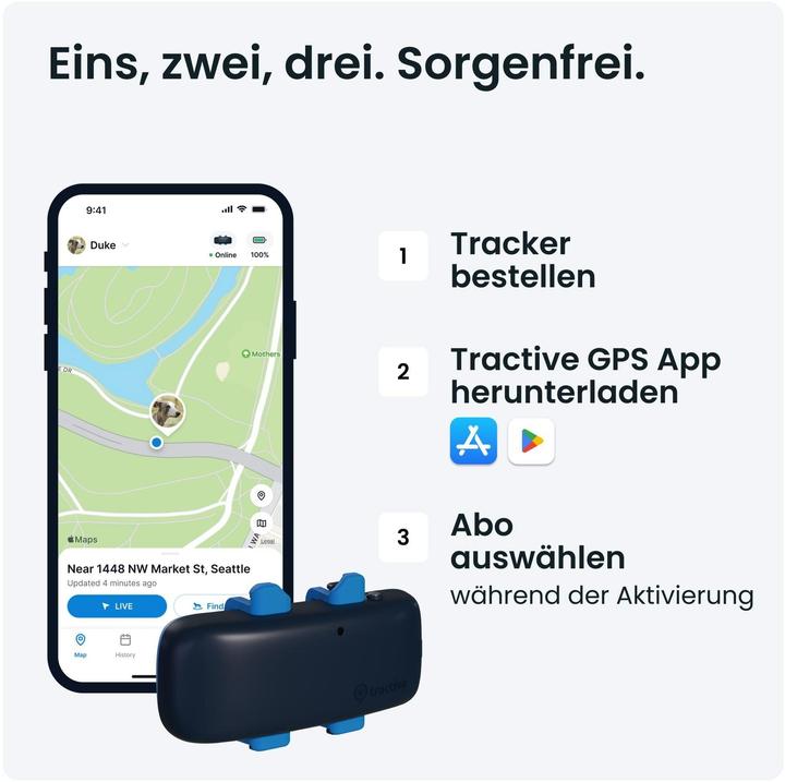 Produktbild Tractive Dog 4 GPS Tracker für Hunde (Katze, Hund, Spazieren)