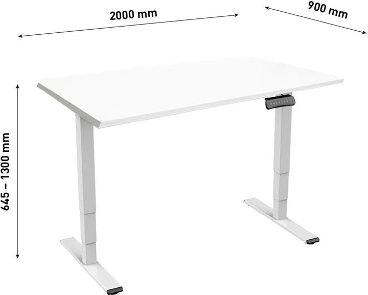Produktbild Contini Höhenverstellbarer Bürotisch (90 x 200 cm)