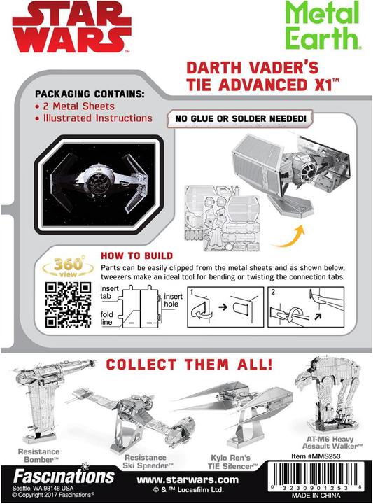 Image du produit Metal Earth Le chasseur TIE de Dark Vador