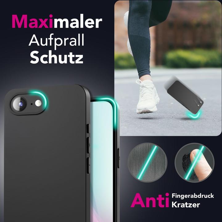 Immagine prodotto Nalia Strider - Blackout Look Cover - Ultradünne Silikon Hülle mit Staubschutz Kappen (Apple iPhone 16e)