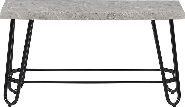 Actual product image Beliani Dining set grey marble look 4-seater 110 x 70 cm KEMPTON (110 x 70 x 76 cm)