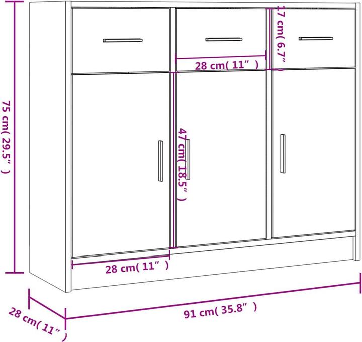Image du produit VidaXL Lara (91 x 28 x 75 cm)