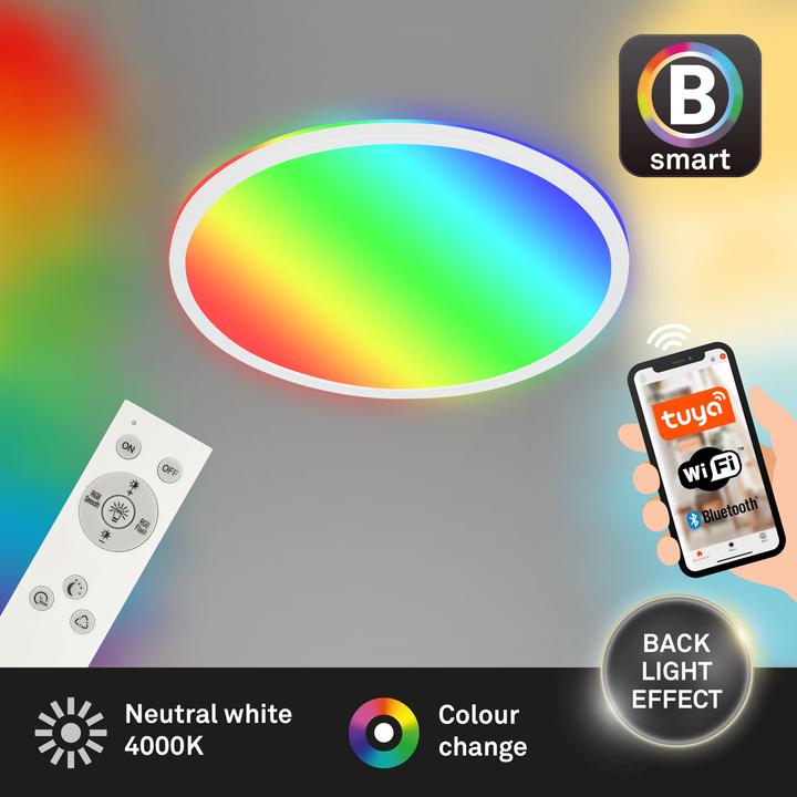 Image du produit Briloner B smart WiFi + Bluetooth Panneau LED RGB/W, LED/22W (2700 lm)