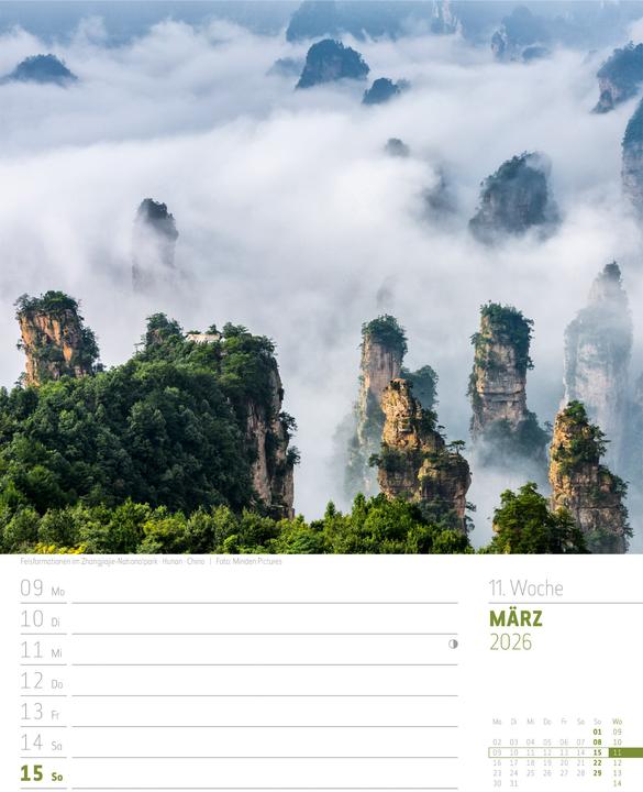 Produktbild Planet Erde - Landschaften der Welt - Wochenplaner Kalender 2026 (25 x 33 cm, Harter Einband, Deutsch)