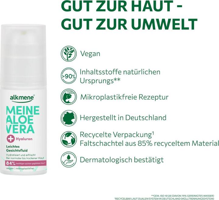 Immagine prodotto Alkmene MEINE ALOE VERA, Leichtes Gesichtsfluid (50 ml)