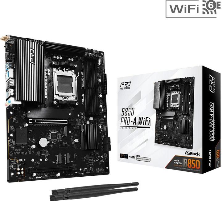 Image du produit AsRock B850 Pro-A WiFi (AM5, AMD B850, ATX)