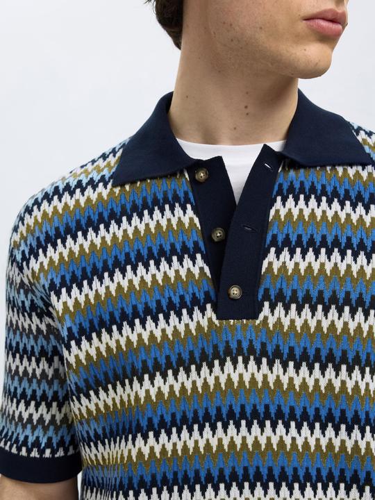 Produktbild Selected Homme Kurzärmeliges Polohemd aus Strick (L)