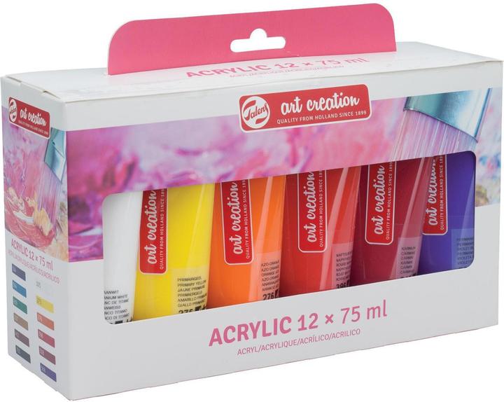 Talens Acrylic paint 12er set (Multicoloured, 900 ml)