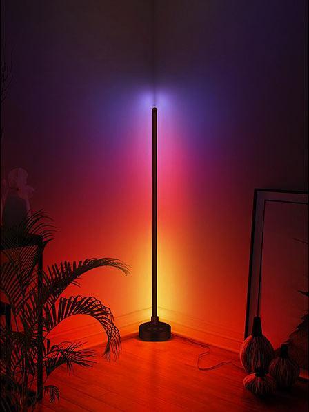 Immagine prodotto Luminea WLAN-LED-Steh-/Eck-Leuchte mit App, 12 Watt, schwarz (750 lm)