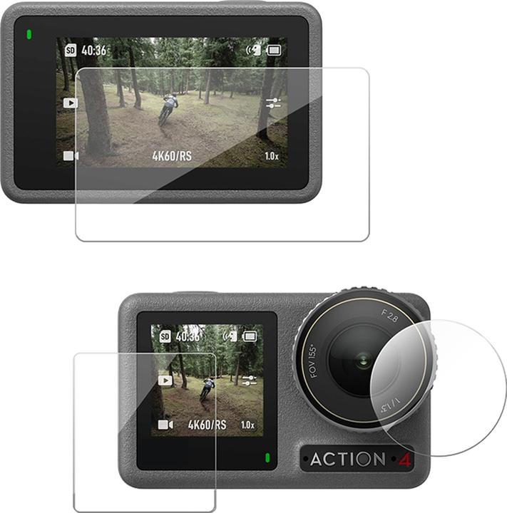 Actual product image Telesin Tempered glass film for DJI Osmo Action 4/3 (3)