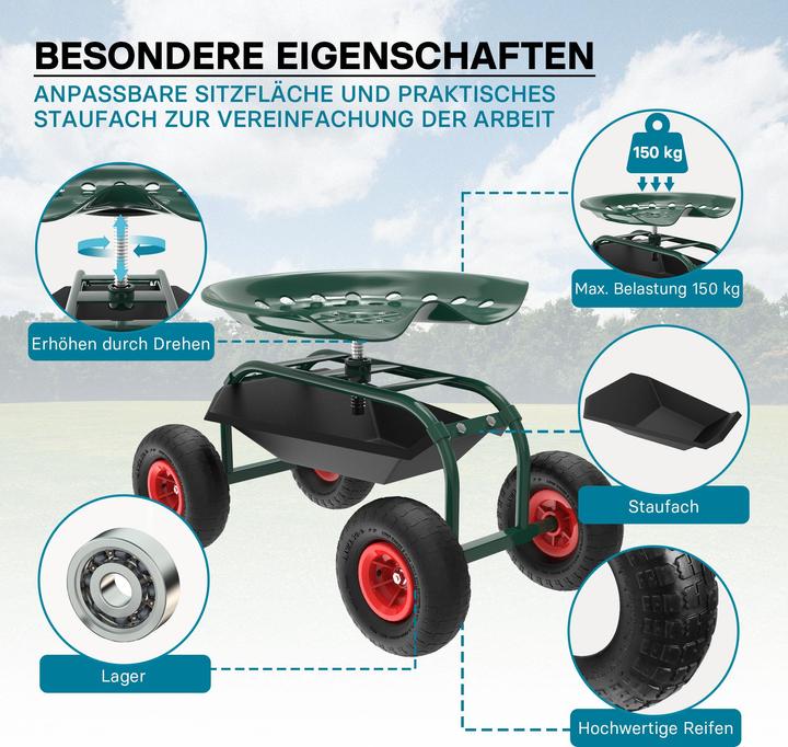 Wiltec Gartenwagen (150 kg)