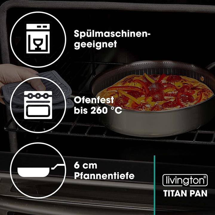 Produktbild Livington Titan Pan (28 cm, Bratpfanne, Aluminium, Edelstahl)
