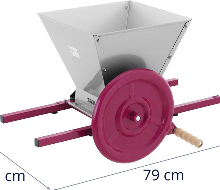 Produktbild Royal Catering Traubenmühle 27 l Beerenmühle Obstmühle Obstmuser handbetrieben Edelstahl