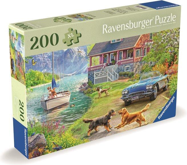Actual product image Ravensburger Puzzle 12001370 - Summer house by the lake - Puzzle for older people and seniors, with 200 (200 pieces)