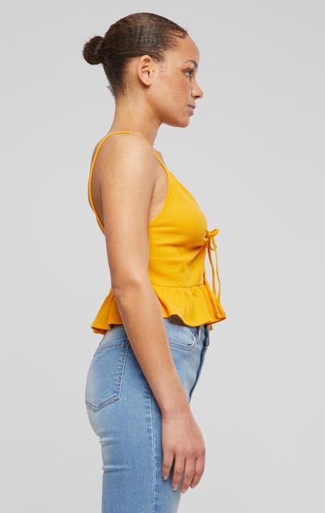 Immagine prodotto Urban Classics Top con volant in piqué Waffle da donna - 137877 (4XL)