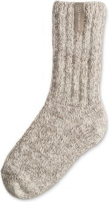 Immagine prodotto Soxs Calzini da donna e da uomo in lana beige Sleep Well, Taupe Label, calze da letto, calze da polpaccio (Confezione singola, 44 - 46)