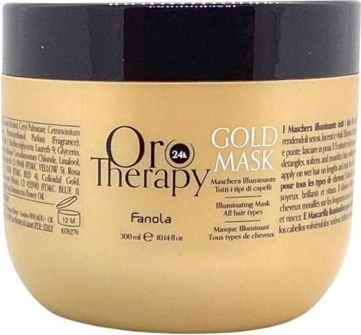 Fanola Oro Therapy 24K Gold Mask - Nourishing and softening hair mask - 300ml (300 ml)