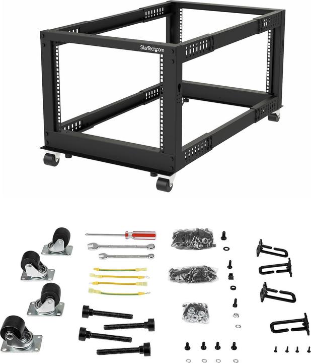 Produktbild StarTech 12HE 4 Pfosten Open Frame (12 HE, 19 Zoll Rack)