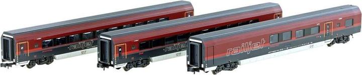 Produktbild Hobbytrain H25225 N 3er Set Personenwagen Railjet der ÖBB 3er Set (Spur VI)